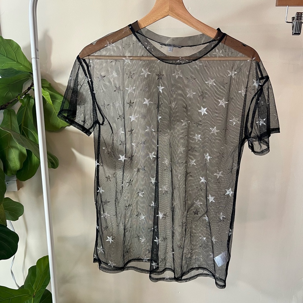 Charlotte Russe Mesh Star Top